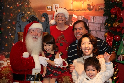"Santa & The Warren Family"