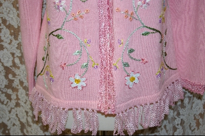 +MBA #8009  "StoryBook Knits Limited Edition Pink Ribbion Trimmed Sweater