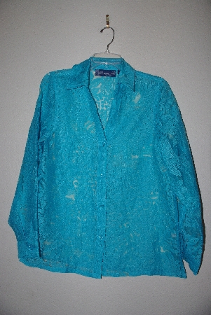 +MBAMG #79-084  "Susan Graver Burnout Button Front Shirt & Butterknit Tank Set"