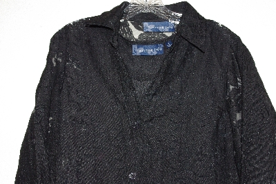 +MBAMG #79-082  "Susan Graver Black Burnout Shirt With Butterknit Tank"