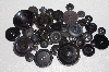 **MBAMG #79-205  "Vintage Lot Of Black Plastic & Metal Buttons"
