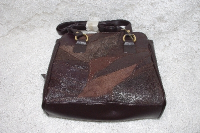 +MBAMG #11-   " 1980's Trebbianno Patchwork Leather Shopper bag"