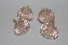 +MBAMG #12-005  "Set Of 4 Faceted Pink Glass Drawer Knobs"