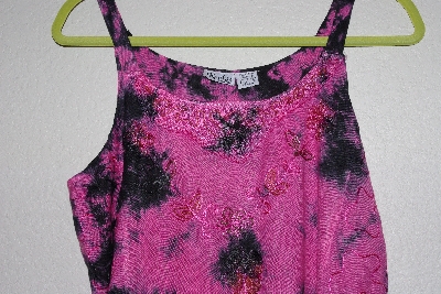 +MBAMG #12-020  "Kaa Ku Embroidered Pink & Black Summer Dress"