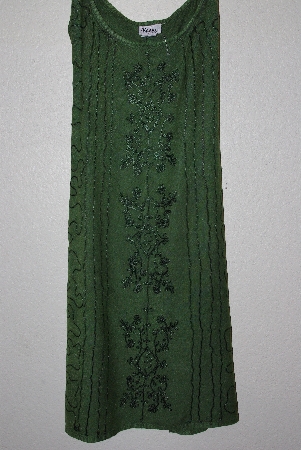 +MBAMG #12-035  "Kaa Ku Army Green Embroidered Summer Dress"