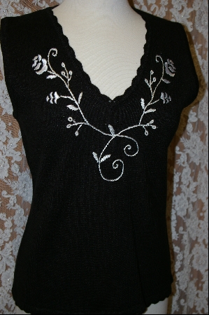 +MBA #7947  "StoryBook Knits Black Embroidered Tank