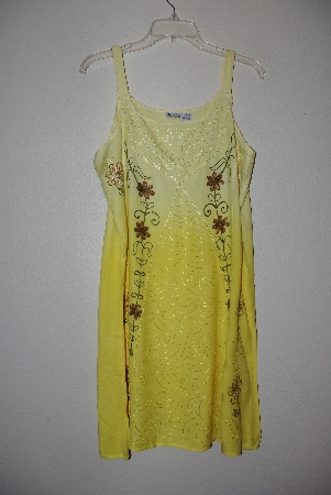+MBAMG #12-027  "Kaa Ku Yellow Embroidered Summer Dress"