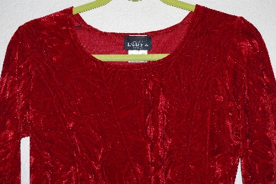 +MBAMG #12-057  "Libra Fancy Red Crushed Velvet Top"