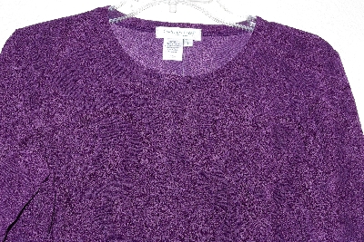 +MBAMG #11-1092  "Coldwater Creek Purple Fancy Embossed Stretch Top"