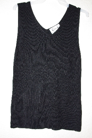 +MBAMG #12-068  "Louis Dell'Olio Black Stretch Ribbed Sweater Tank"