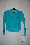 +MBAMG #76-061  "Brandon Thomas Turquoise Blue Suede Shirt Jacket"