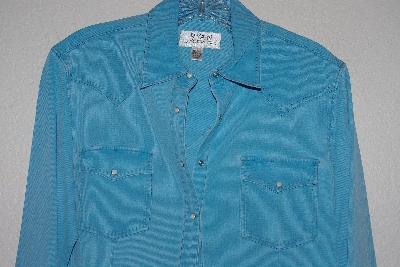 +MBAMG #76-024  "Ryan Michael Turquoise Blue Western Shirt"