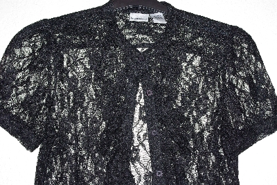 +MBAMG #76-023  "Newport News Black Lace Blouse"