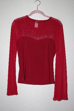 +MBAMG #76-027  "Check Fancy Red Stretch Top"