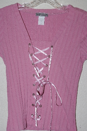 +MBAMG #76-055  "Body Central Pink Tie Front Top"