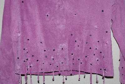 +MBAMG #76-031  "Victor Costa Fancy Pink Suede Embelished Jacket"