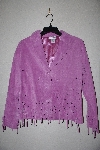 +MBAMG #76-031  "Victor Costa Fancy Pink Suede Embelished Jacket"