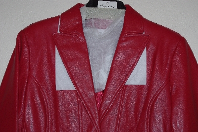 +MBAMG #76-064  "Pamela McCoy Red Lamb Leather Jacket"