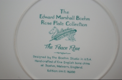 + MBA #8154- The Edward Marshall Boehm Rose Plate Collection "The Peace Rose"