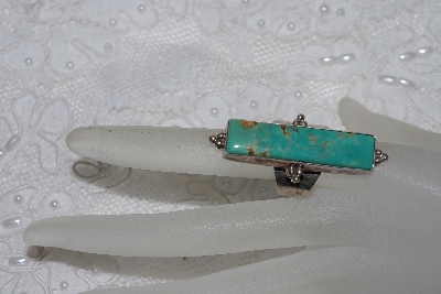 +MBATQ #2-188  "Artist "RPS" Signed Green Turquoise Ring"