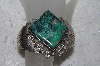 +MBATQ #2-160  "Fancy Green Turquoise Cuff Bracelet"