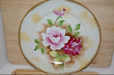 +MBA  "Vibrant Rose Hand Painted Plate