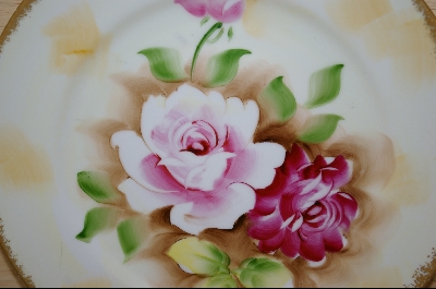 +MBA  "Vibrant Rose Hand Painted Plate