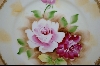 +MBA  "Vibrant Rose Hand Painted Plate
