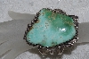 +MBATQ #3-210  "Fancy Green Turquoise Cuff Bracelet"