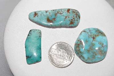 +MBATQ #3-330  "Lot Of 3 Blue Turquoise Stones"