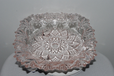 +MBAHB #003-077  "Older Fancy Light Pink Glass Candy Dish"
