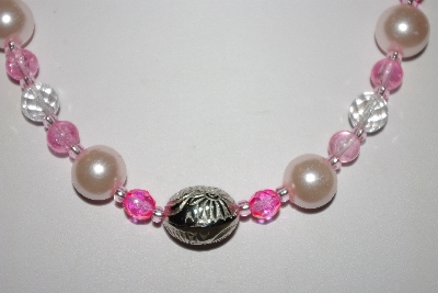 +MBAHB #013-125  "One Of A Kind Pink Bead Necklace & Earring Set"