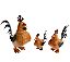 +MBAMG #24-245  "Set Of 3 Handpainted Decorative Tin Roosters"