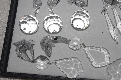 +MBAMG #24-246  "Set Of 12 Clear Glass Faceted Drop Ornaments"