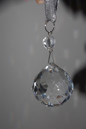+MBAMG #24-246  "Set Of 12 Clear Glass Faceted Drop Ornaments"
