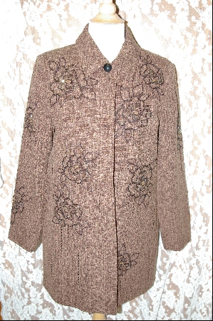 +MBA #8046  "Victor Costa Borek Floral Embroidered Coat