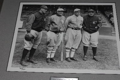 +MBAMG #003-049  "Limited Edition "Lou Gehrig, Tris Speaker, TY Cobb & Babe Ruth /Shibe Park, C. 1928" By Bruce Murray