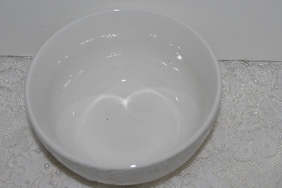 +MBAMG #003-255    2005   "Set Of 4 White Ceramic Poinsettia Fruit Bowls"