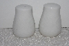 +MBAMG #003-001    "Set Of White Ceramic Poinsettia Salt & Pepper Shakers"
