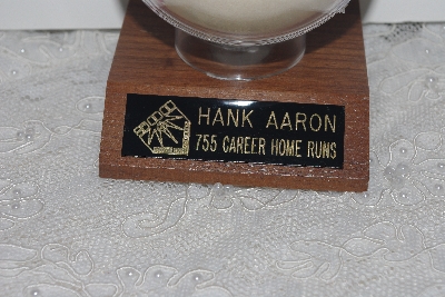 +MBAMG #003-110  "Hank Arron 755 Career Home Runs Autographed Baseball With Display Case"