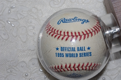 +MBAMG #003-079  "Autographed 1995 World Series Tom Glavin Baseball With Display Case"