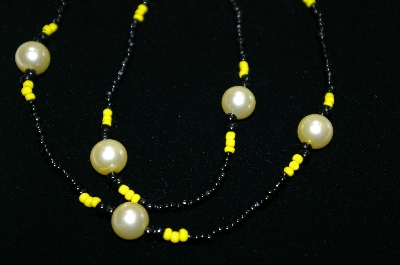 +MBA #450  "Large Yellow Glass Pearls"