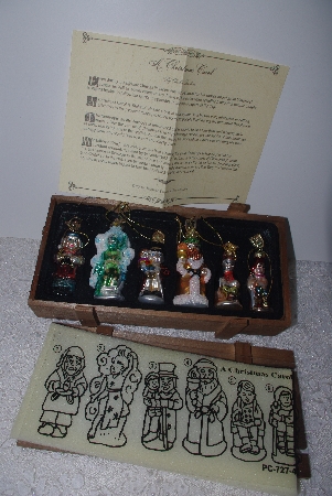 +MBAMG #019-114   "Thomas Pacconi Set Of 6 Blown Glass Christmas Story Ornaments"