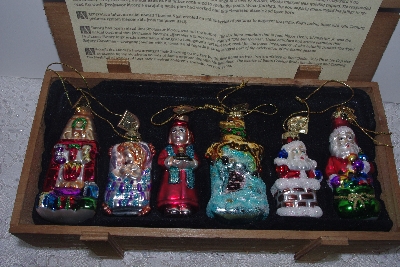 +MBAMG #019-109   "Thomas Pacconi Set Of 6 Blown Glass Christmas Story Ornaments"