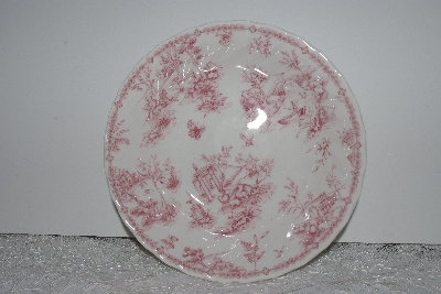+ MBAMG #019-062   Set Of 4    "Queens China Pink Chelsea Toile Soup/Cereal Bowl"