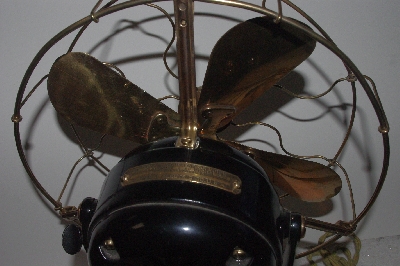 +MBAMG #T06-064  "Vintage Black & Brass GE Table Fan"