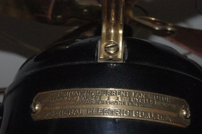 +MBAMG #T06-064  "Vintage Black & Brass GE Table Fan"