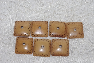 **MBAMG #T06-166  "1980's Set Of 7 Hand Made Bone Buttons"