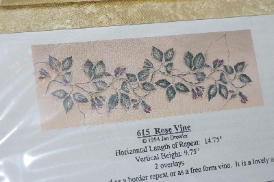 +MBAMG #009-032  "1994 Jan Dressler 615 Rose Vine Stencil Kit"