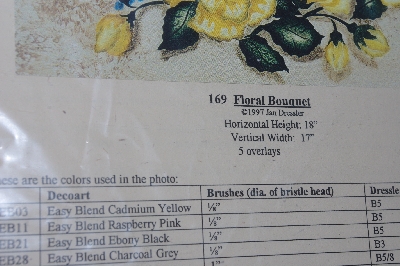 +MBAMG  #009-001  "1997 Jan Dressler 169 Floral Bouquet Stencil Kit"